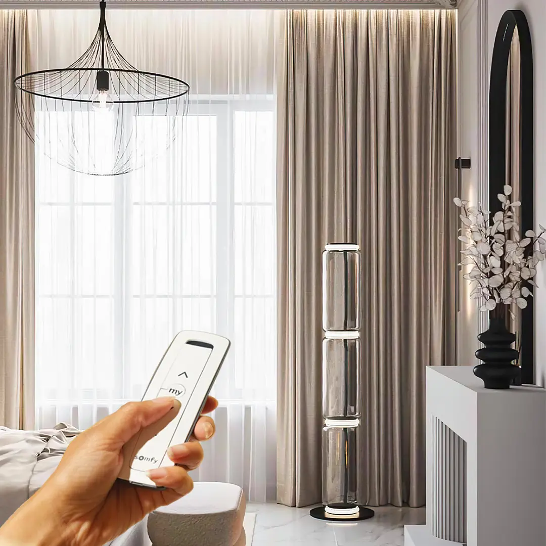 Smart Motorized Blackout and Sheer Curtain