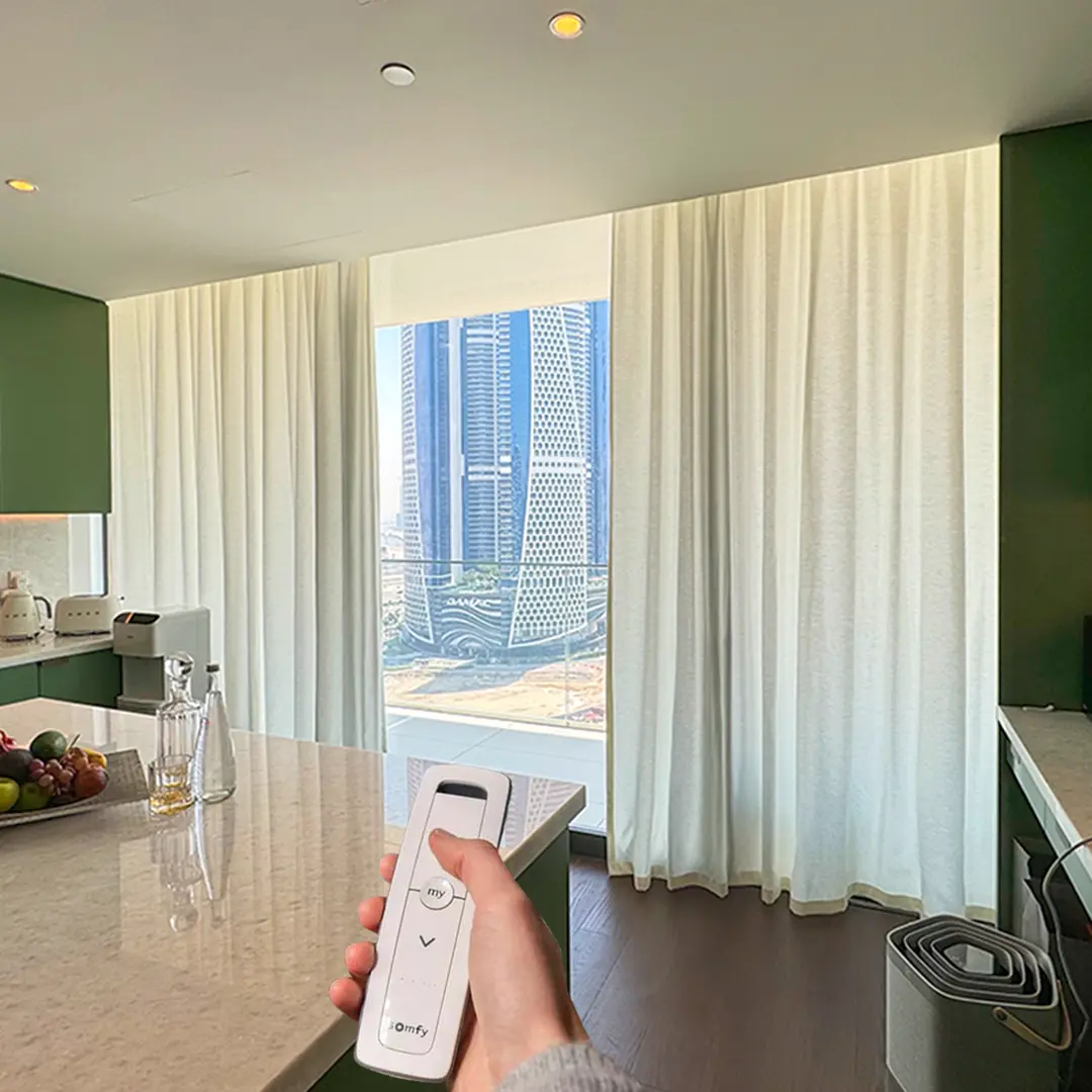 Smart Motorized Dimout Curtains
